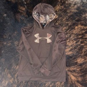 Mens Brown Camo Under Armour Hoodie Sweatshirt